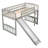 Twin Loft Bed With Slide & Ladder | Solid Wood Kids Frame-402218942