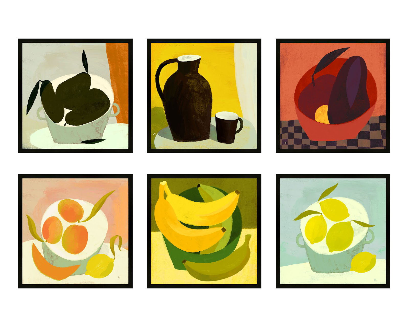 Fruits by StudioM, Black, 30" H x 30" W x 1.25" D