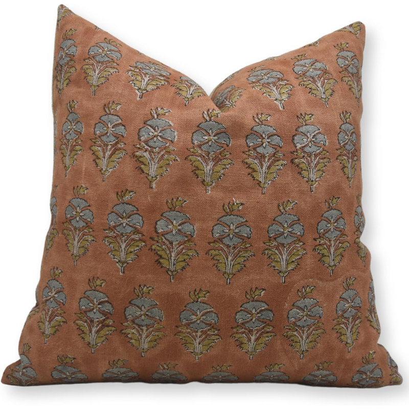 Housse de coussin décorative à motif de fleurs à la main Fabividine, 18 x 18 pouces