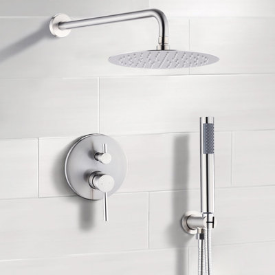 Tête de douche noire matte de 10 po avec pluie et douchette en laiton pour une salle de bain charmante: expérience moderne