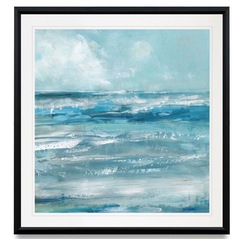 « windswept vagues », peinture, H 26,5 po x l 26,5 po x P 1,5 po