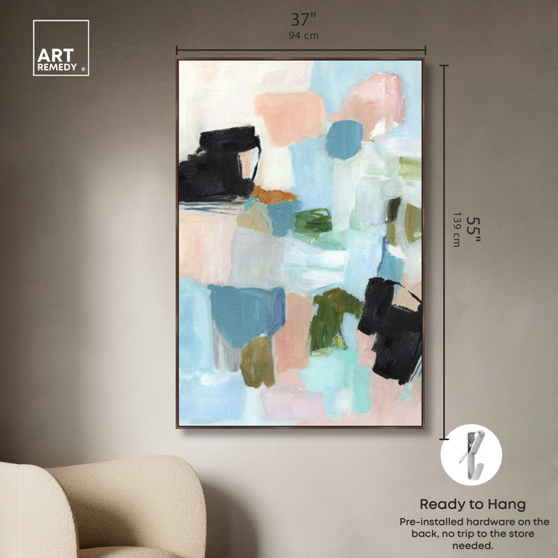 Entre couleurs - Ira Colmeva, reproduction d'art sur toile encadrée par Art Remedy, cadre en noyer, 36 x 54, 55"H x 37"W