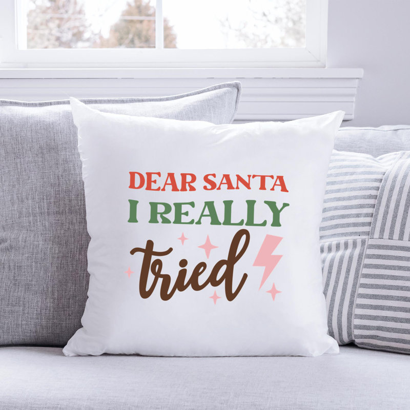 Christmas-08_4 Polyester/Polyester Blend Reversible Throw Pillow, 14" x 14"