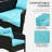 5 Pieces Rattan Wicker Lounge Chair Outdoor Patio Conversation Set With 2 Cushioned Chairs, 2 Ottomans And Tempered Glass Top Coffee Table, Brown/Blue-958633009-958633010