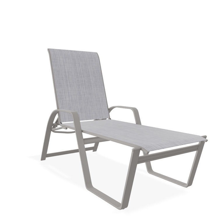 Holna Outdoor Rust-Resistant Metal Chaise Lounge