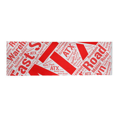 Tapis de zone rouge poils longs à tissage plat