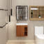 Meuble-lavabo mural simple 19,7 po avec plateau en résine Miyo-822028573-822028572