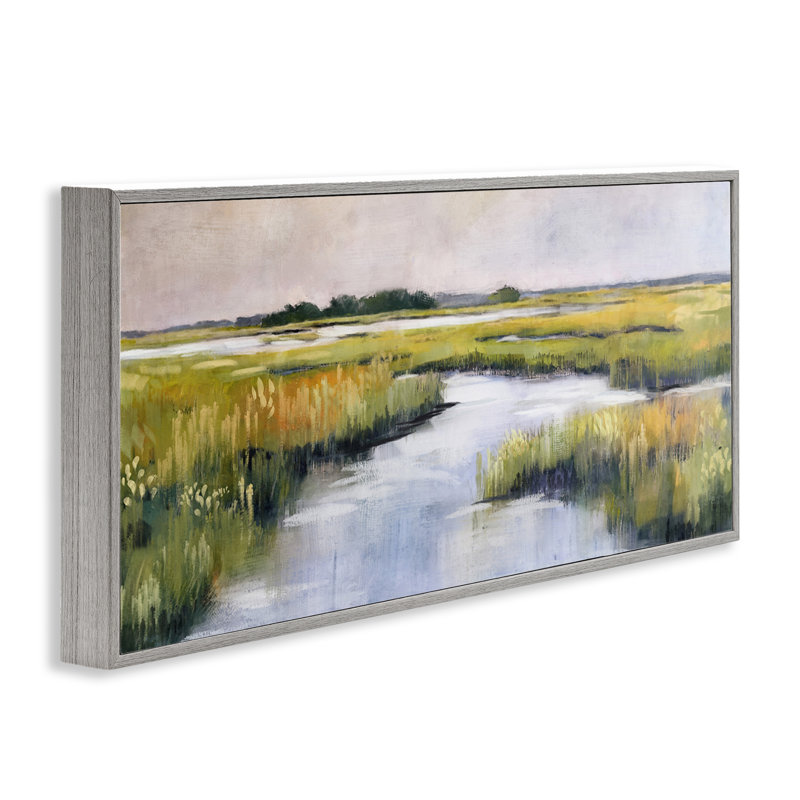 Art giclée sur les marais de Grassy, Estampe numérique Farmhouse, H 13 po x l 30 po