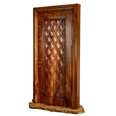Bois massif 47,24 po x 92,51 po NE PAS UTILISER - Porte standard à finition bois lambrissé