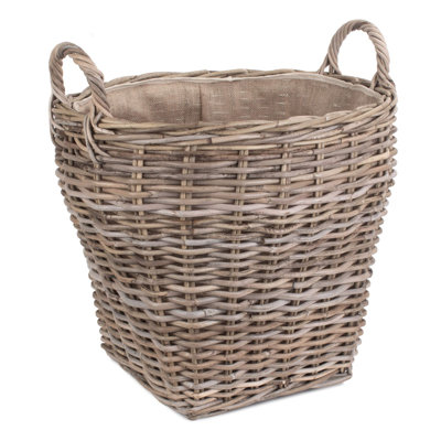 Eawood Rattan Log Carrier