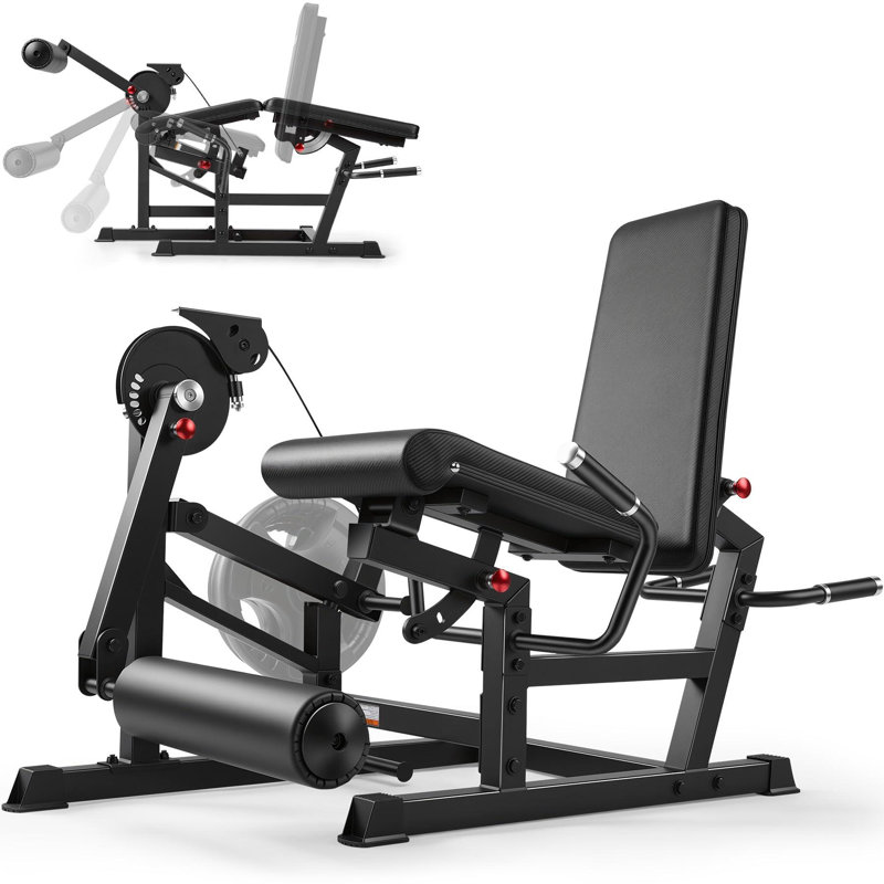 Himimi Leg Curl and Extension Machine, 700 lb Capacity, Universal Plate Compatibility for Home Gym