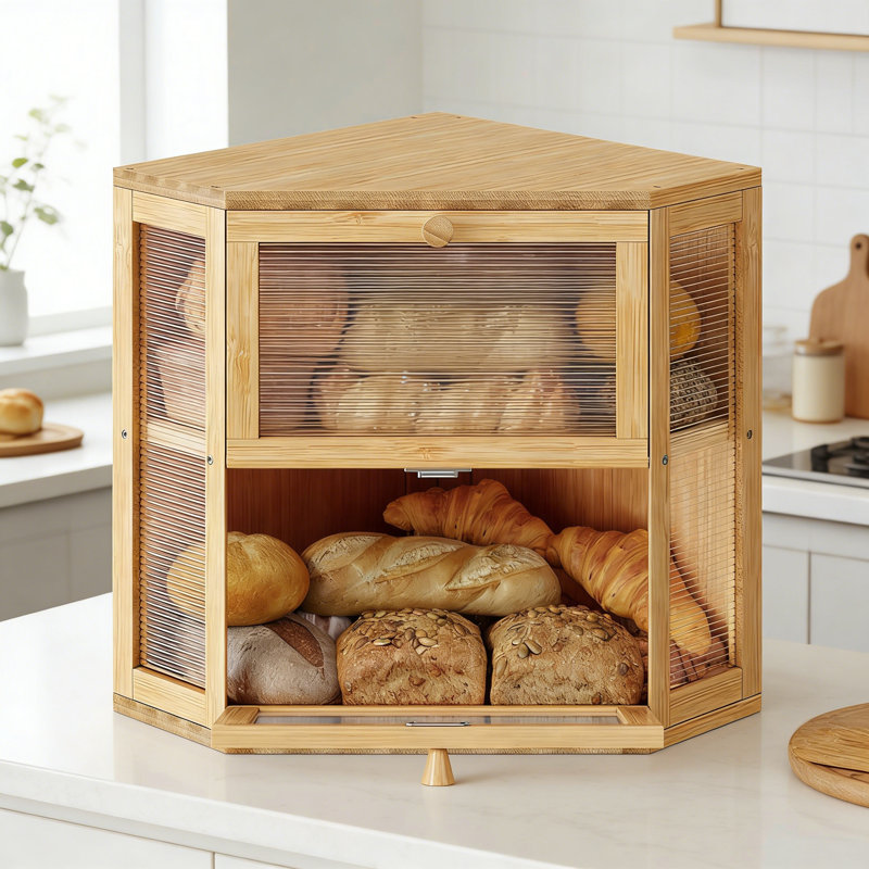 Wood Food Storage Container, Brown
