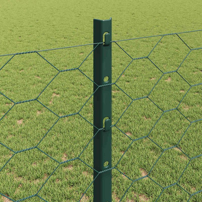 Steel Fencing Kits Fencing, 120cm H x 2500cm W, Green