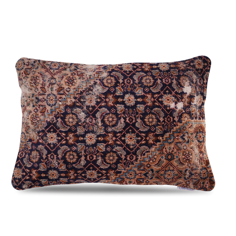 Housse de coussin rectangulaire 100% laine