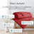 Southshore Fine Linens Vilano Down Alternative Comforter, 240 GSM Double-Brushed Microfiber Oversized All-Season Comforter with Box Stitching, Piped Edges and Corner Tabs, Full/Queen, Chili Pepper-491867242-420232233