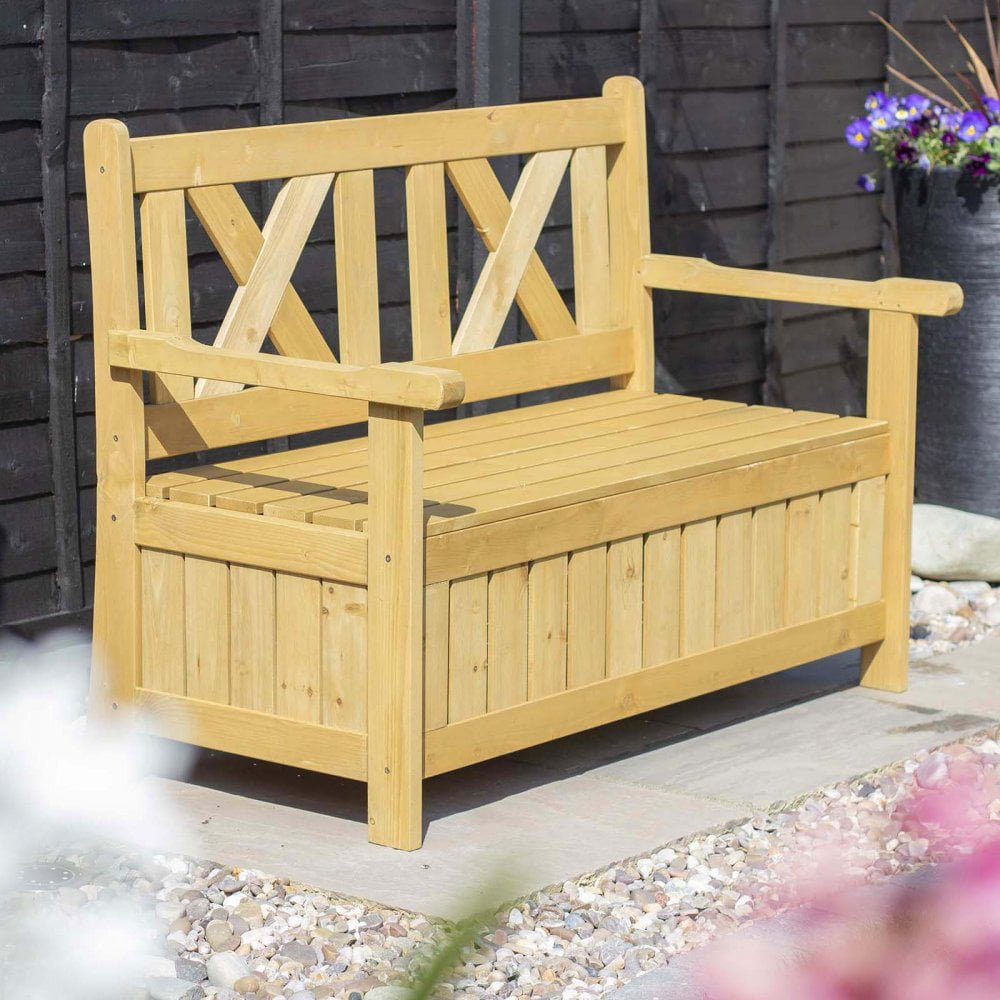 Wooden Under Seat Storage Bench