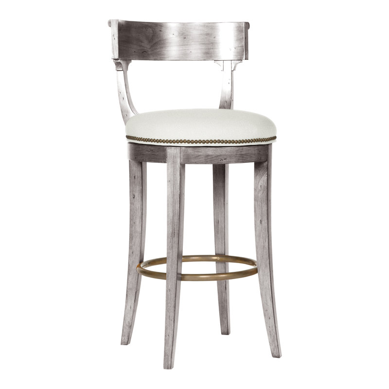 Tabouret de bar 41 po Compendium, Oui, Neige Tommy, Gris colombe