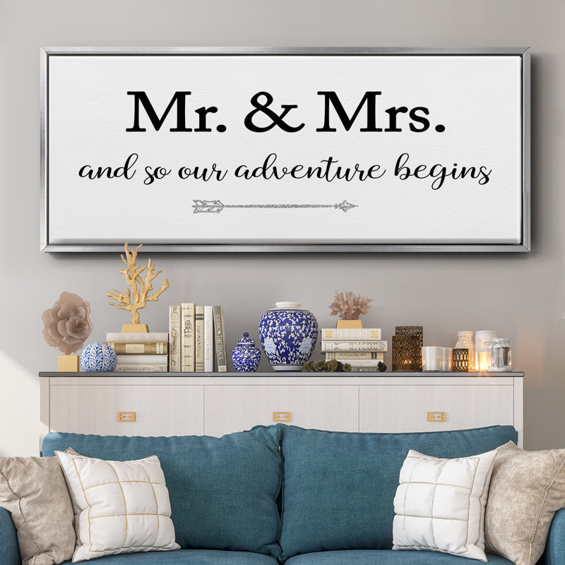Mr. and Mrs.- Framed Canvas