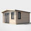 Powersheds Apex 14 x 12ft Chalet Log Cabin, Doors to the Left - 44mm