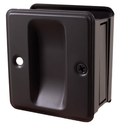 Square Pocket Door Lock, Passage (Hall/Closet) Latch, By Stone Harbor Hardware