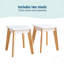 Wildkin Kids Arts & Crafts Table Set – Mid-Century Modern Design with 2 Stools, Storage Cubbies & Paper Roll - White-2106115754