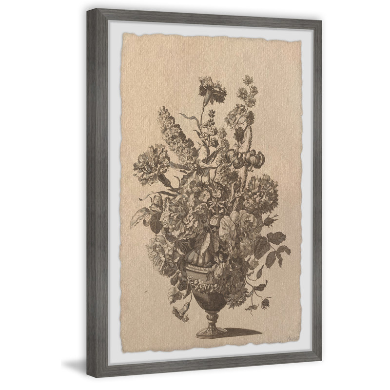 "Vase de fleurs", reproduction encadrée, H 18 po x l 12 po