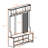 Multi-Purpose Hallway Hall Tree With Removable Linen Cushioned Entryway Bench, Coat Rack, Storage Shelves, And DIY Pegboard,For Hallways, Living Room, Brown-610255936