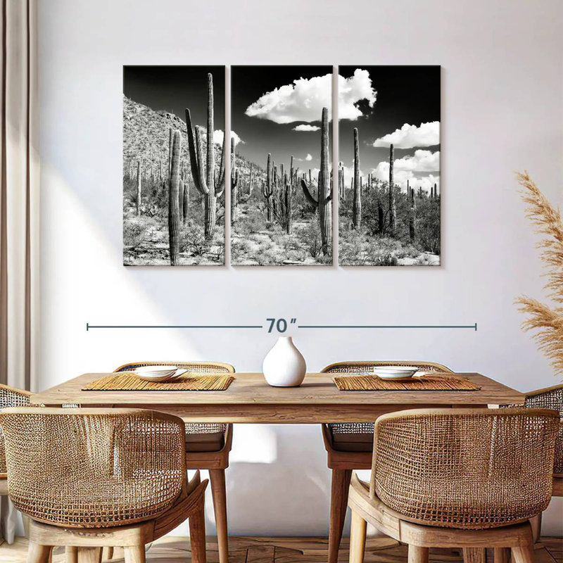 Harnek Black Arizona - Cactus Forest, 36" H x 57" W