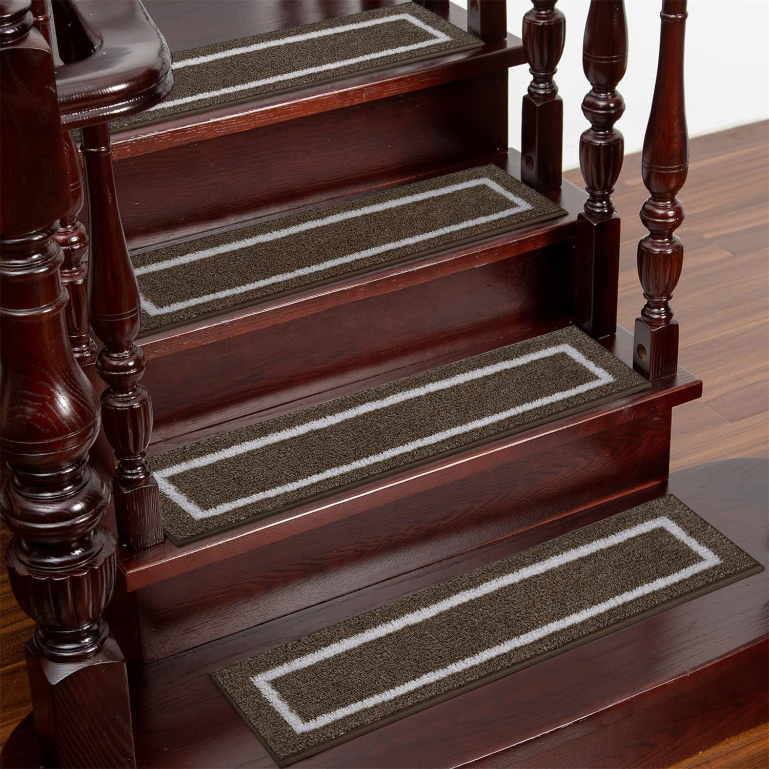 Canora Grey Non-Slip Black Stair Treads, Wayfair