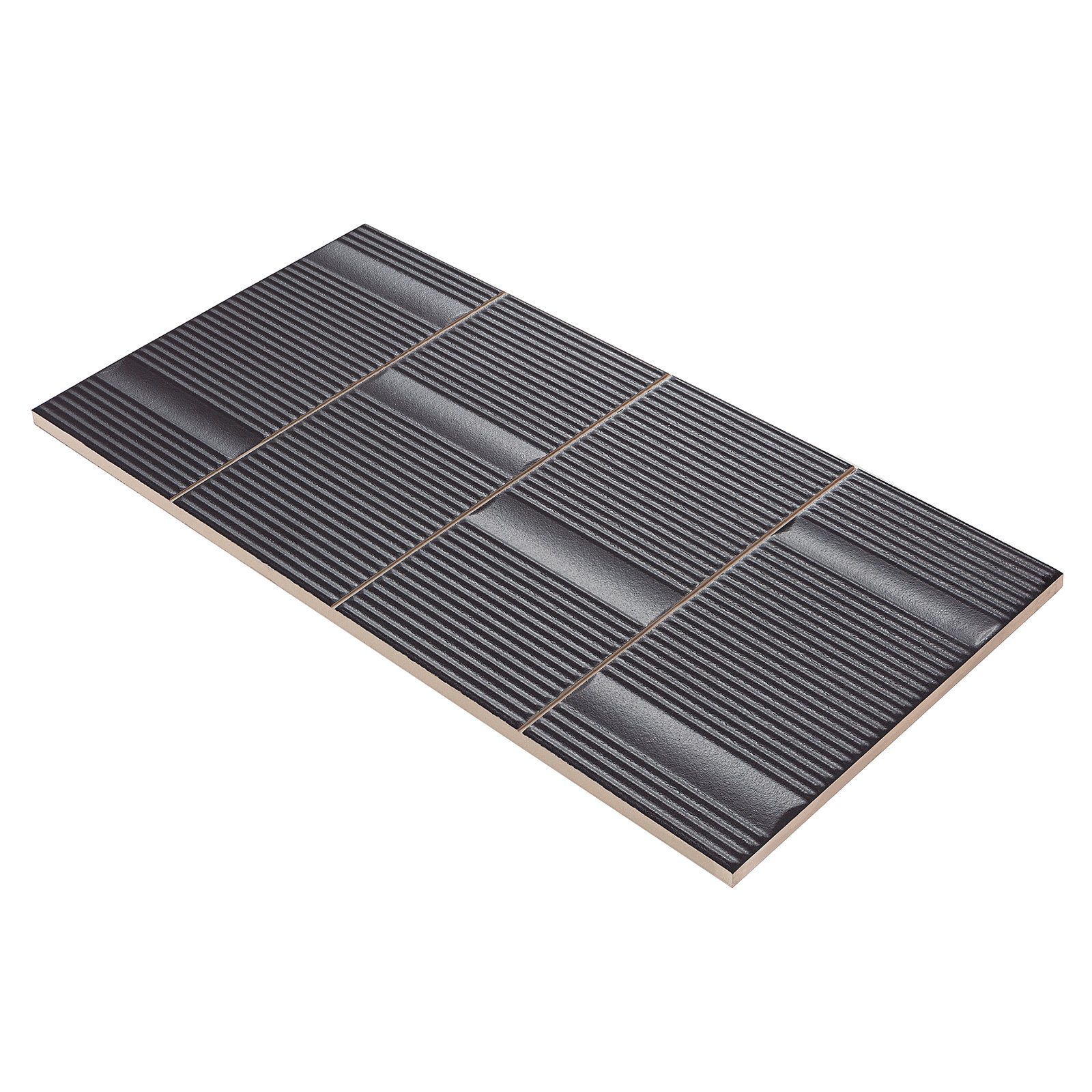 Flyer 8" x 16" Ceramic Wall Tile, Anthracite