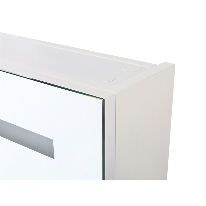 Tellis 600mm W 600mm H Surface Frameless Medicine Cabinet Mirror 2 Fixed
