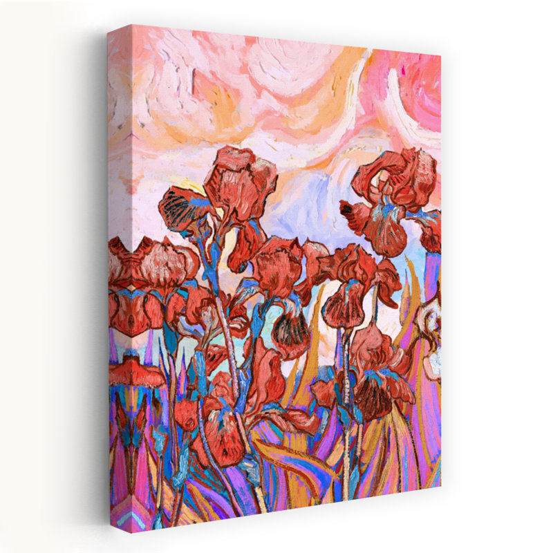 Art contemporain Art floral contemporain, H 36 po x l 24 po