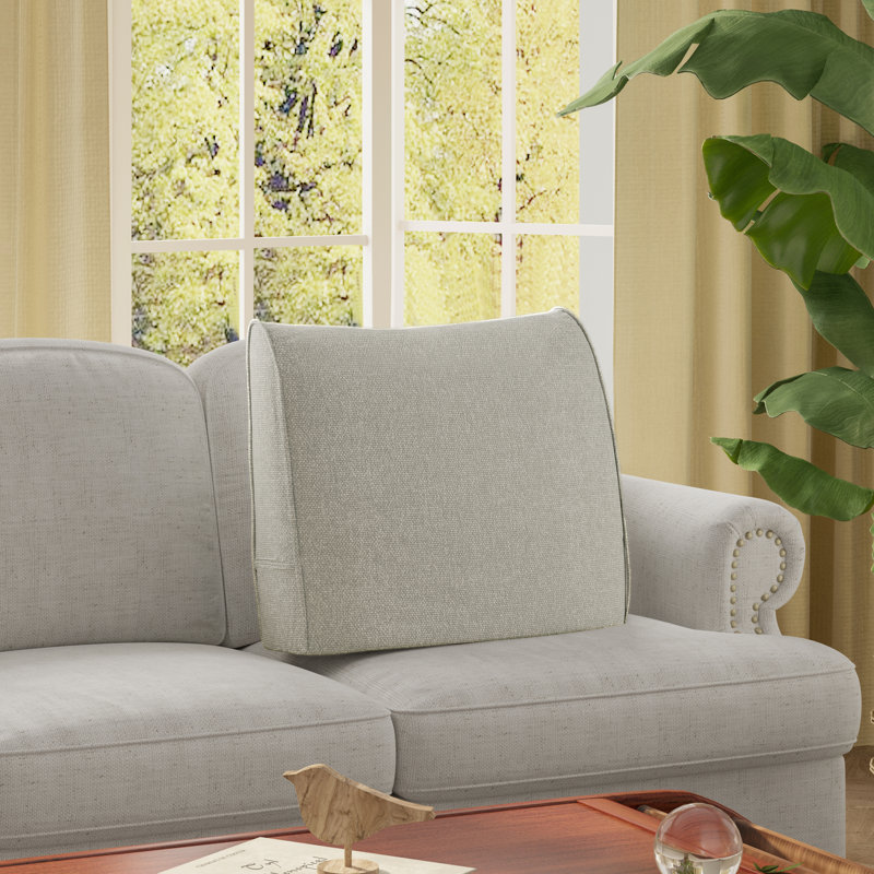 Beige Rectangular Lumbar Cushion