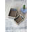 Set Of 2 Rectangular Rustic Planter, L:20x14x11.5" S:17x12x10"