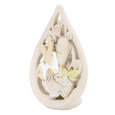 Figurine de décoration de communion en forme de flamme ornement en résine