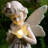 Girl Holding Butterfly Lighted Garden Statue Solar Powered LEDs