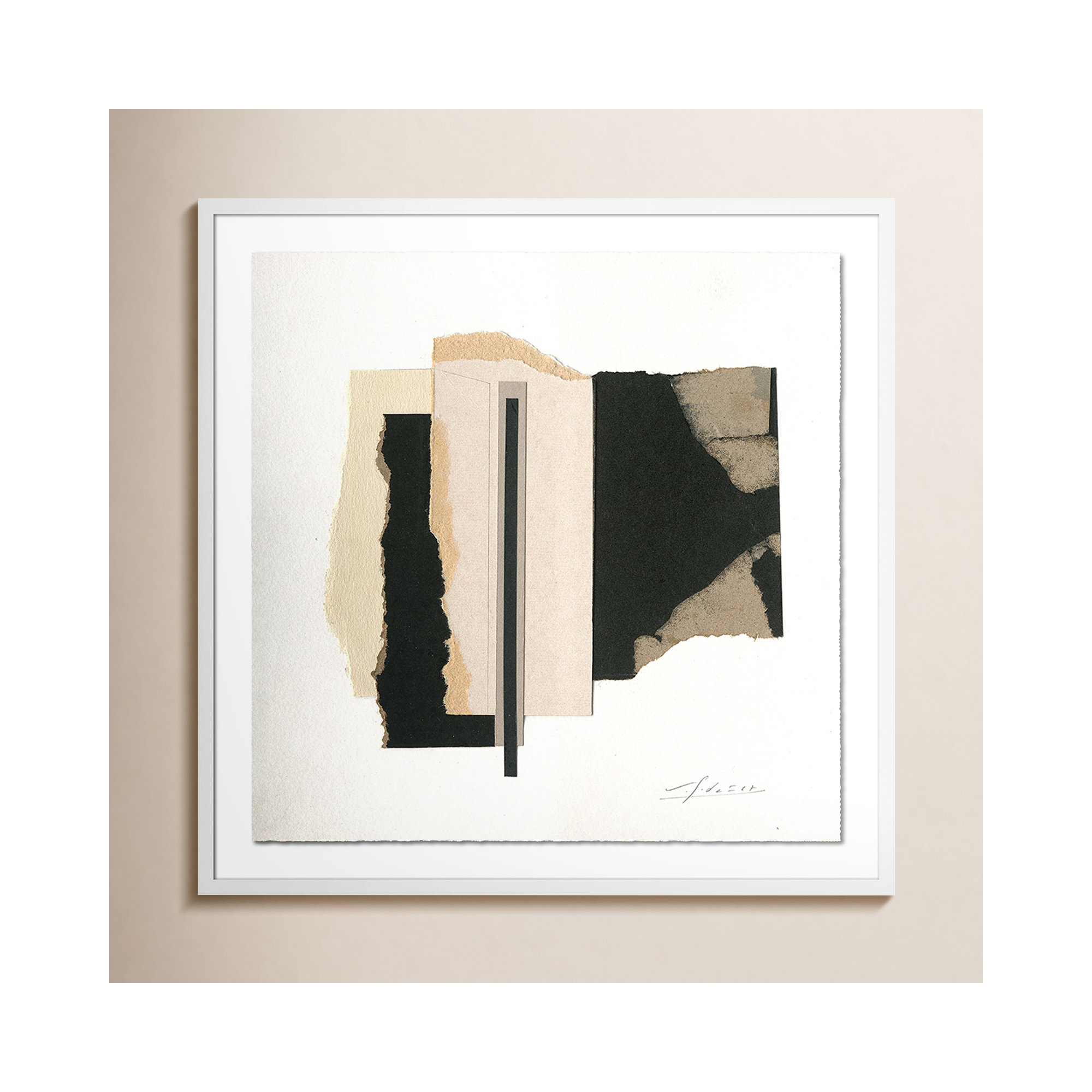 No. 6 by Valeria Sidanez, 24" H x 24" W, White Maple Framed