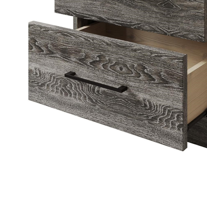 Commode 4 tiroirs , Gris foncé