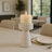 Modern Taper And Pillar Candle Holder For Home Decor - Decorative Floor Inspired Candle Stand For Tabletop And Living Room Decor - White-545880569