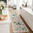 Washable Hallway 2'6x12 Runner Rug: Floral Scalloped Rug for Kitchen Entryway Farmhouse Soft Carpet for Bathroom Bedroom Thin Laudry Living Room Floor Mat with Non Slip Backing(2'6''x12',Cream)-331089025-302078922
