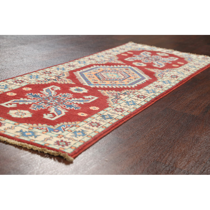 Tapis de couloir unique en laine noué à la main 1 pi 11 po x 5 pi 11 po New Age