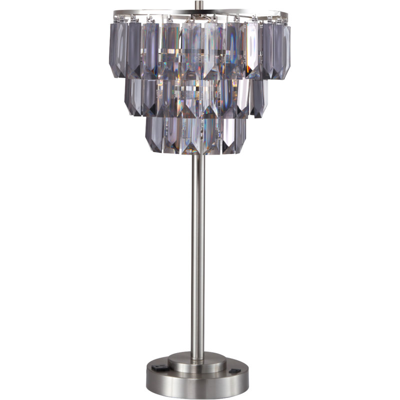 Lampe de table 27,5 "H, Gris
