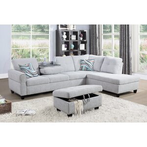 Charlton Home® Sciortino 3 - Piece Upholstered Sectional & Reviews ...