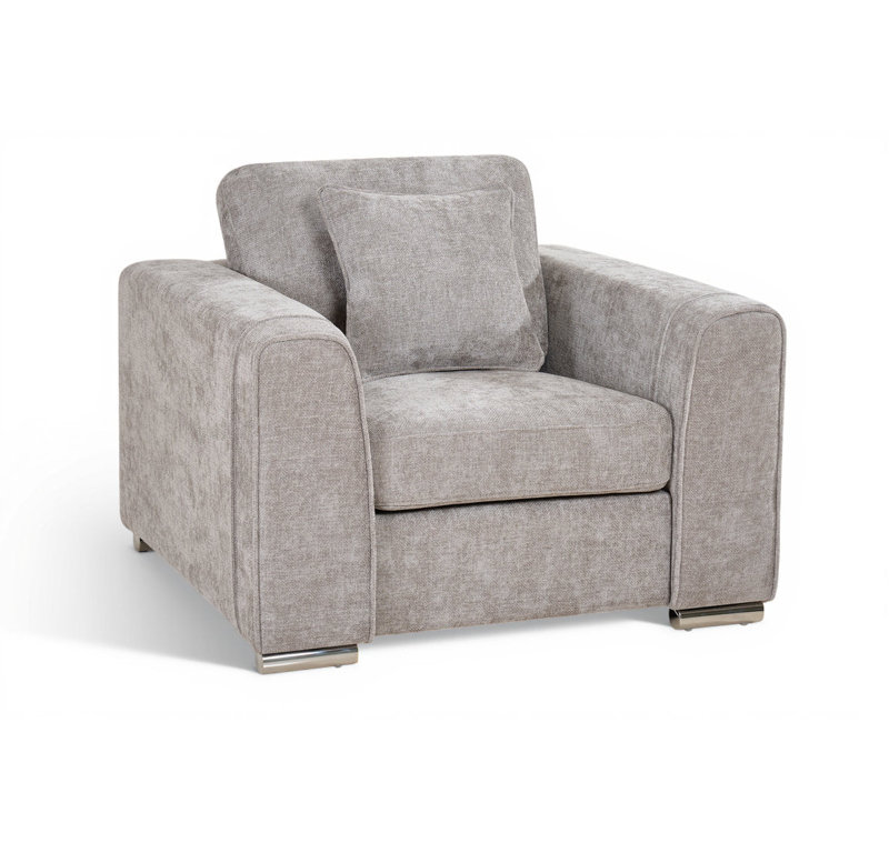 Upholstered Armchair, Grey