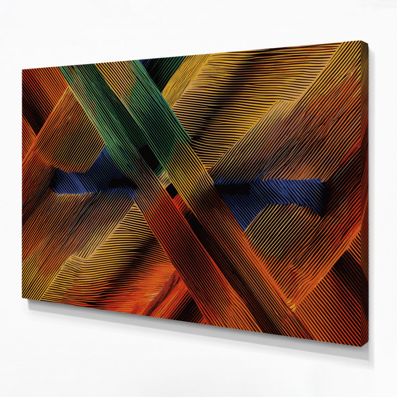 Art mural sur toile noir Op Art 29, H 20 po x l 30 po