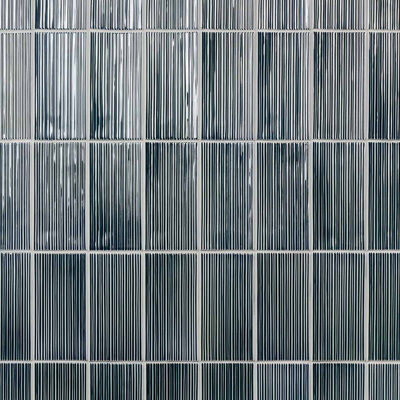 Nabi Subway 4.5x9 Fluted Ridged Crackled Glossy Glass Tile