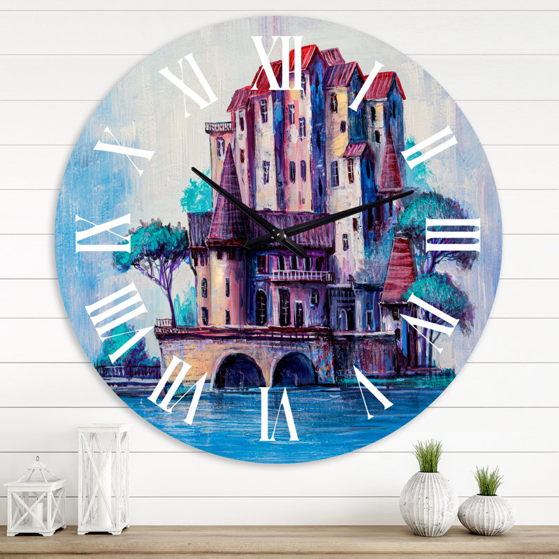 Skypscrapers par le pont dans l'ancienne ville - horloge murale traditionnelle, Grand