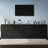 Buffet Cabinet With Storage, Coffee Bar Cabinet With 4 Doors And Adjustable Shelf, Modern Kitchen Buffet Sideboard For Living Room, Kitchen, Black-631094202