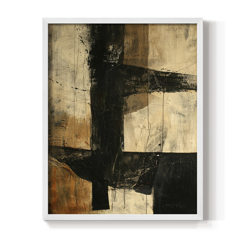 ABSTRACT Series CCCCXXIV - Impression encadrée de qualité supérieure - Prêt à être accroché - Aucun clou requis, Cadre blanc