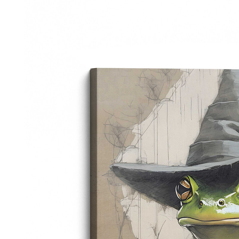 Le crapaud enchanté, Toile tendue, Ne s’applique pas, H 18 po x l 12 po